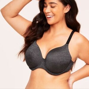 NWT Adore Me Abellinaa Contour Bra in Jet Black Marl - 42C